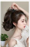 WIGSIN Extension De Cabello Sintético 10 Pulgadas Cola De Caballo Rizada Café Con Cordón Clip in Para Mujeres Peinado Corto Ondulado - details 0