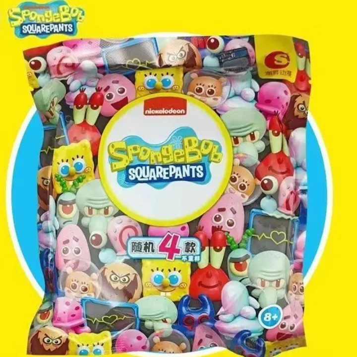 Muñeca De SpongeBob SquarePants En Caja Sorpresa Muñecos De Dibujos Animados Juguetes Para Niños Sandy Y Medusa De Gelatina Regalo De Cumpleaños - 1