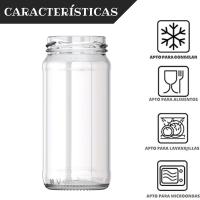 MundoTarros Tarros de Cristal de 1 litro con Tapas de Metal + Ebook de 102 Recetas - Frascos grandes para Conservas, Encurtidos, Alimentos Caseros - Incluye Etiquetas - details 0