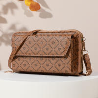 Bolso Cruzado Para Mujer Chic Con Espacio Para Teléfono Móvil Y Ranuras Seguras Para Tarjetas Estilo Casual Con Decoración Geométrica - details 13