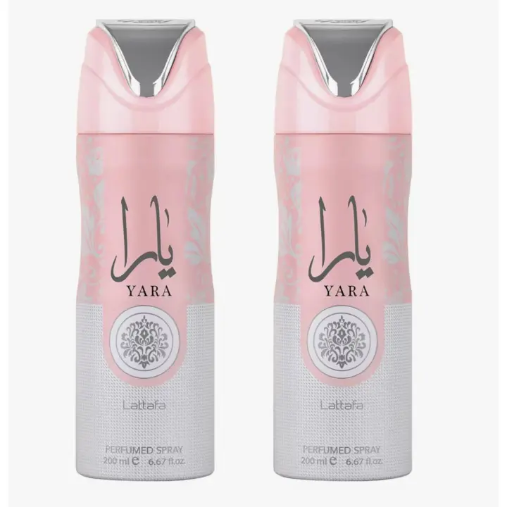Lattafa Pack de 2 Perfumes en Spray Yara 200ml - Aroma Duradero - Marca Lattafa - 1