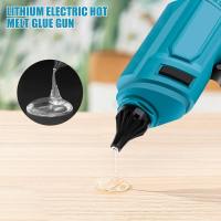 Pistola de pegamento de fusión en caliente eléctrica inalámbrica, barra de pegamento de 11mm, boquilla de cobre antiquemaduras, herramienta de reparación de bricolaje recargable para batería Makita de 18V - details 3