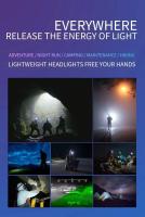 Luz De Trabajo Portátil Para Cabeza Multifuncional Recargable Para Pesca Al Aire Libre Luz De Fosa Fuerte Luz De Correr - details 4