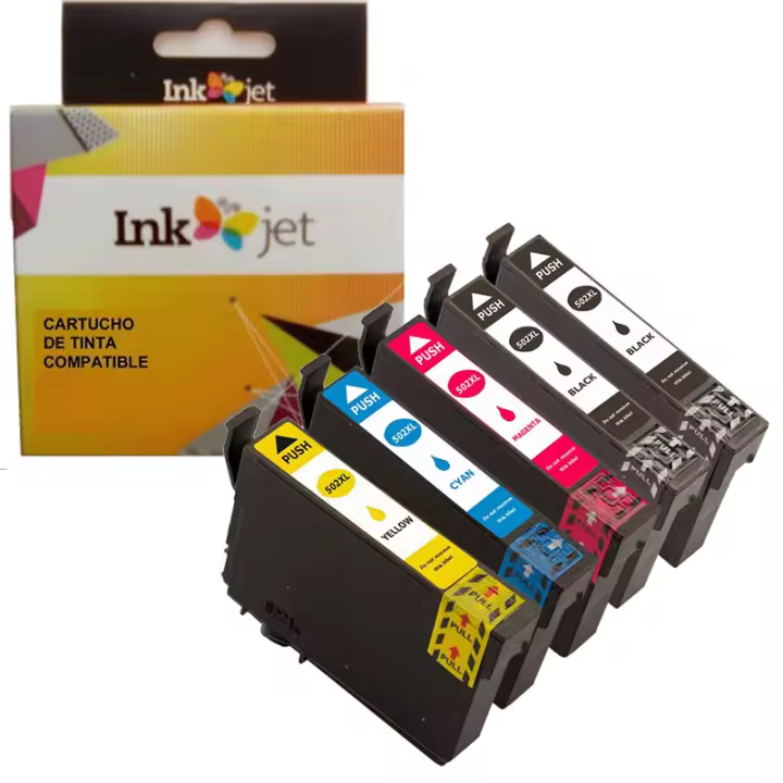 Epson 502XL  pack 5 tintas Compatible T02W1 / T02V1, T02W2 / T02V2, T02W3 / T02V3, T02W4 / T02V4 - 1