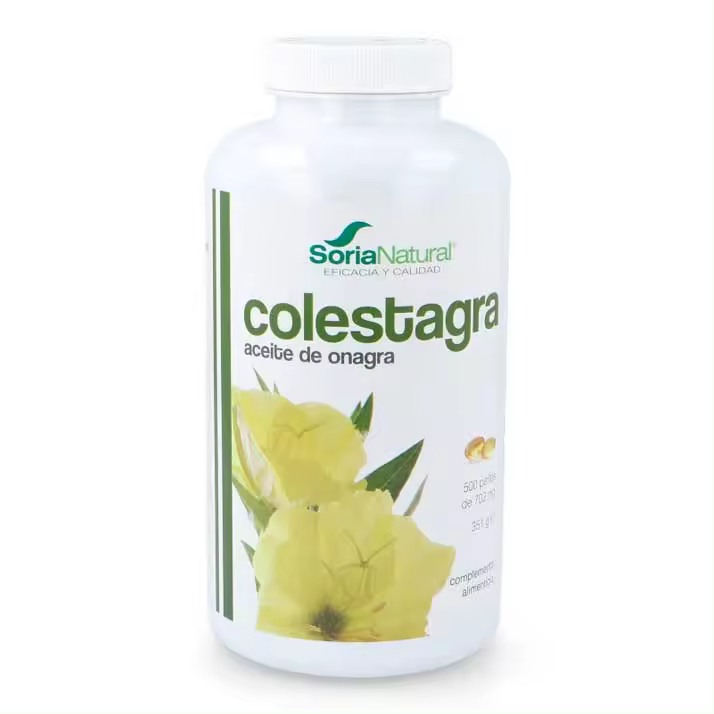 Suplemento Alimenticio Colestagra Aceite Onagra 500Perlas Soria Natural - 1
