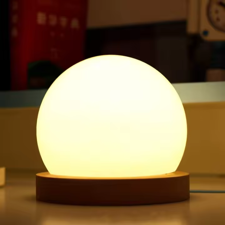 Lámpara de cabecera regulable Luz de noche LED Luz de escritorio USB Color de iluminación ajustable para habitación de niños Dormitorio (Esfera) - 1