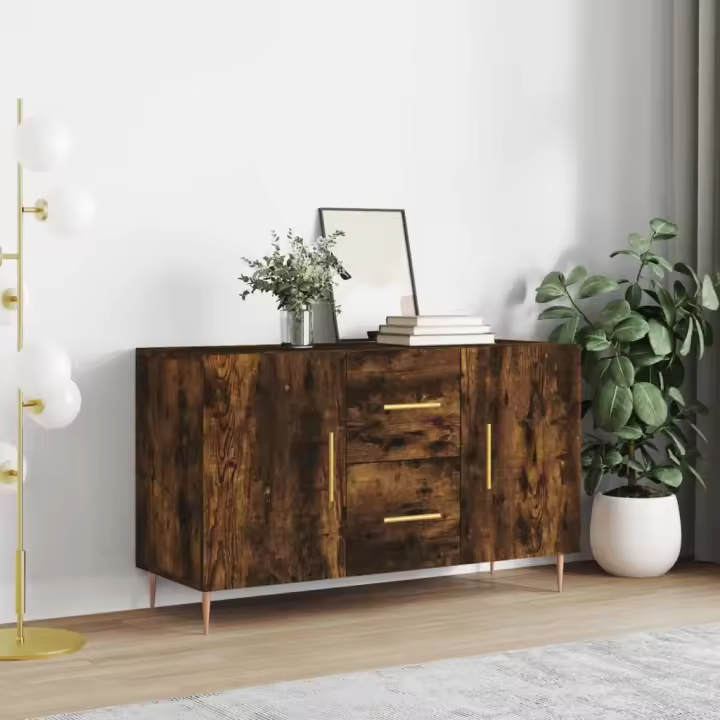 vidaXL Aparador madera de ingeniería roble ahumado 100x36x60 cm - 1