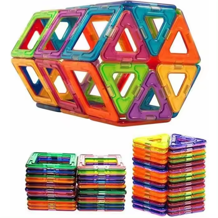 50 piezas de Bloques magnéticos 3D para construir, juguetes Educativos para niños. - 1