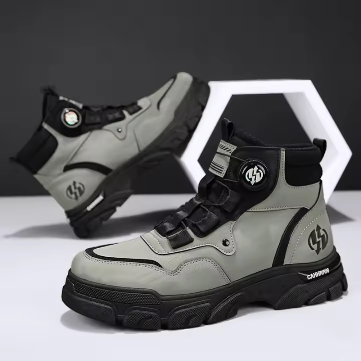 Zapatos De Motocicleta Estilo Británico Casual Para Hombre Zapatos De Moda Al Aire Libre Material Superior PU Tacón Bajo - 1