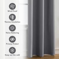 Cortinas De Blackout 100% Grommets Beige/Gris Total Privacidad Cortinas De Sombreado Para Habitación Y Sala De Estar - details 11