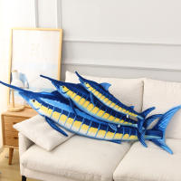 Muñeco De Peluche De Tuna Azul De 140 Cm Simulación Realista Almohada Larga De Pescado Marítimo Juguete Suave Para Decoración Creativa - details 23