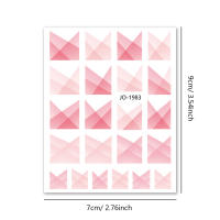 3Pcs Pegatinas De Uñas Estilo Francés Gradient Ombre Con Adhesivo Decoraciones De Manicura Fácil Aplicación PVC Rosa Blanco Negro 9*7cm - details 5