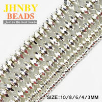 Cuentas De Hierro Facetas Planas Y Redondas De Color Plata 3-10mm Piedra Natural Para Fabricación De Joyas Pulseras Y Collares DIY - details 1