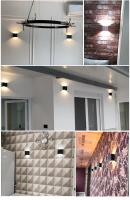 Lámpara De Pared LED 6W Energía Eficaz Iluminación Interior Luz De Aluminio Disponible En Negro Y Blanco Iluminación Contemporánea Para Cocina Dormitorio Estudio Baño - details 12