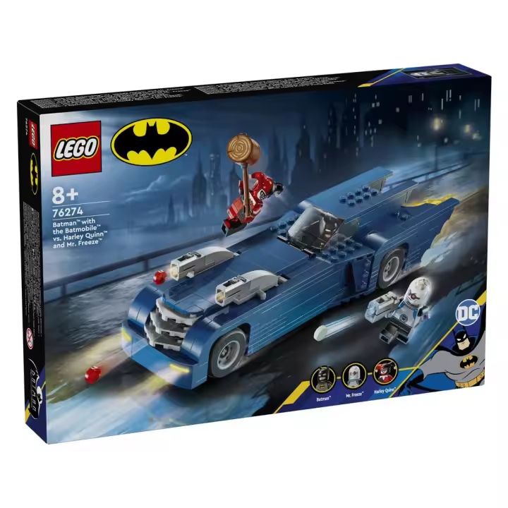 Lego Batman DC Batman con Batmóvil vs Harley Quinn y Mr. Freeze - 1