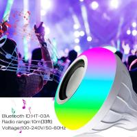 Bombilla LED RGB Blanca Con Control Remoto IR Y Altavoz Bluetooth Para Cambio De Color Ideal Para Fiestas En Casa E27 E26 85-265V - details 1