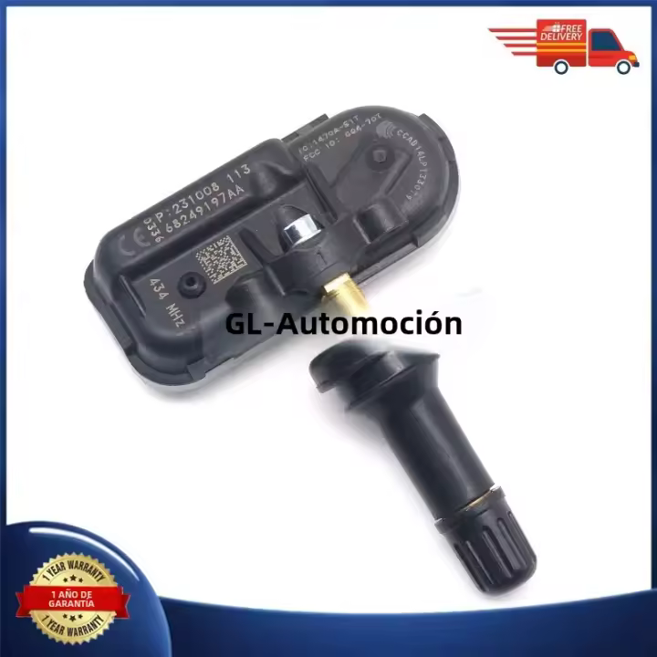 Sensor De Presión De Neumáticos TPMS 434MHZ Para Jeep Cherokee Ram 1500 2500 3500 Cargo Van 68157568AA 68249197AA Pack De 1/4PCS - 1