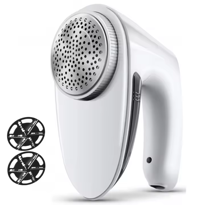 Afeitadora de telas, recargable, para quitar pelusas, para suéteres, ropa, suéteres, muebles, sofás y cachemira. Color blanco - 1