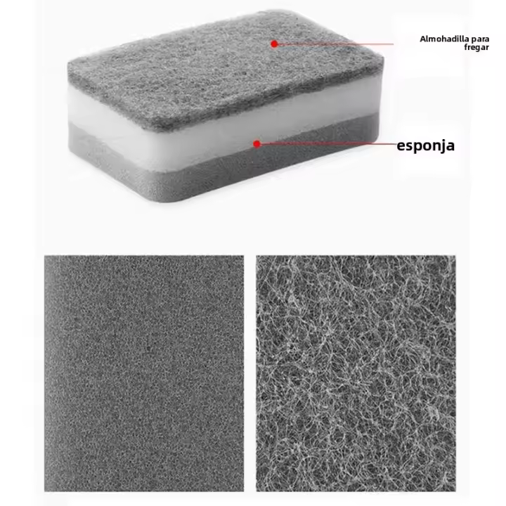 5PCS Esponja De Limpieza Mágica Fuerte Cepillo De Limpieza Para Cocina Lavado De Platos Y Ollas Herramienta De Limpieza Del Hogar - 1