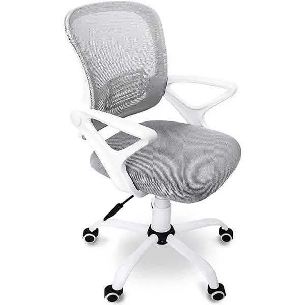 Silla de escritorio Brisa giratoria gris/blanco 93-101x60x60 cm Adec - 1