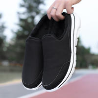 Zapatillas Casuales De Algodón Para Hombre Invierno Cómodas Y Cálidas Zapatillas De Casa Con Piel Media Botas De Nieve Suela EVA Zapatos Planos Suaves Talla Verdadera Para Adultos - details 2