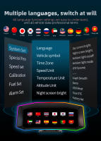 Sistema Inteligente De Coche Multi-función P4 OBD + GPS HUD Pantalla LCD De 6.2 Pulgadas Muestra De Velocidad Turbina Acelerómetro Inclinometro - details 6