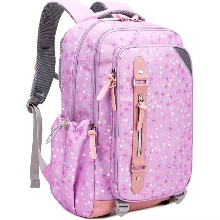Mochipa para niños: impermeable, de gran capacidad, Moda, adecuada para estudiantes de 6 A 12 años, adecuada para la Escuela, Viajes, Actividades al Aire Libre Rosa - 1