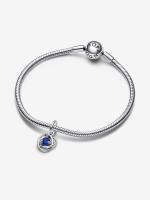 Pandora - Charm Colgante Círculo DE LA Eternidad Azul - Plata de Lei - details 1