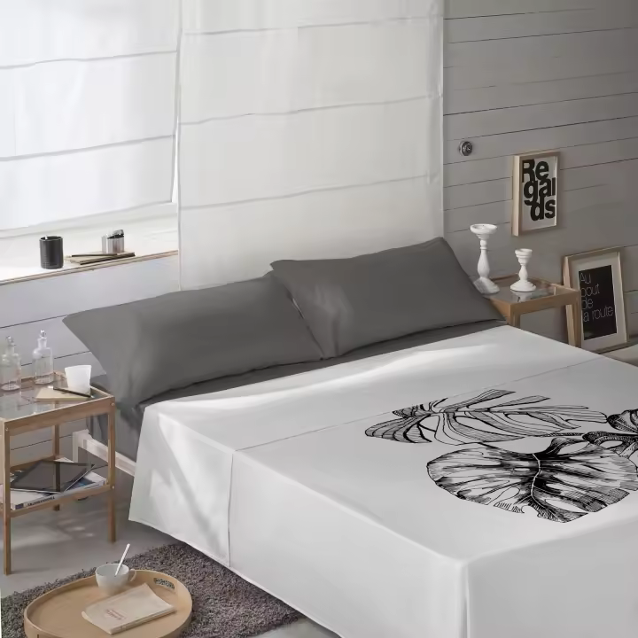 ICEHOME - Juego de Sábanas Estampado 2/3 Piezas - Algodón Extra Suave - Fabricado en España - Cama 90/135/150/180 - KATA - 1