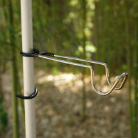 Soporte De Palas De Acero Inoxidable Para Luz Y Pala De Tenda Accesorio Portátil Para Pesca Y Caza Colgador De Linterna Para Camping Suministros Al Aire Libre - details 1