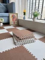 Tapete Educativo Para Bebés 1-24Pcs Alfombra De Juego Para Niños Espesor 30x30x1cm Material Sisal Diseño Plain Square - details 2