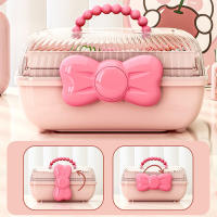 Caja De Almacenamiento Para Accesorios De Pelo Con Manija Organizador Multicapa Para Niñas Bolso De Joyería Multipropósito - details 6