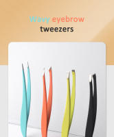 Tijeras De Cejas Profesionales De Acero Inoxidable Coloridas Nuevas Herramienta De Remoción De Vello Para Rostro Y Nariz Clip De Banana - details 0