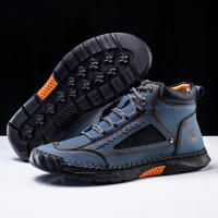 Botas De Tobillo Clásicas Vintage Para Hombre De Cuero Genuino Suave Y Amigable Con La Piel FLYLAND Botines Casuales Hechos a Mano - details 15