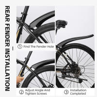 2Pcs Guardabarros De Bicicleta Universal Negro Resistente Al Polvo Y Salpicaduras Para Bicicletas De 26 27.5 Y 29 Pulgadas - details 7