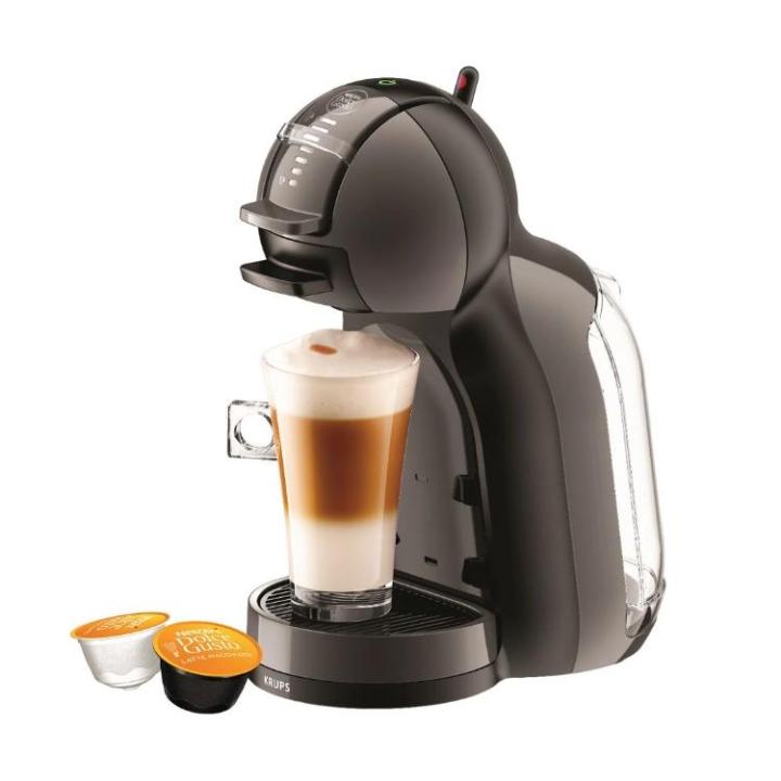 Krups Nescafé Dolce Gusto Mini Me Cafetera, cápsulas con 15 bares de presión, capacidad 0.8 L, bebidas frías o calientes, Play&Select, Thermoblock, 35 tipos café, Negra, KP1238