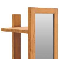 vidaXL Espejo de pared con estantes madera de teca maciza 30x30x120 cm - details 3