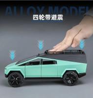 Modelo De Coche De Aleación Tesla Cybertruck 1:24 Con Sonido Y Luz Vehículo De Juguete Para Niños Coleccionable Regalo De Cumpleaños - details 6