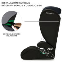 Kinderkraft I-SPARK Silla de coche, i-Size, para bebé, Grupo 2/3 100-150 cm, de 3,5 a 12 años, de 15 a 36 kg, ligera (4,5 kg), cinturón de seguridad de 3 puntos, Protección lateral - details 2