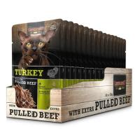 16 Sobres x 70 gr - Leonardo Sobre Pavo + Carne Extra Desmenuzada de Ternera para Gatos - details 0