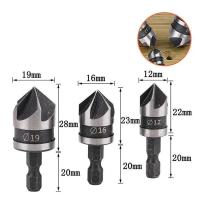 Juego De 3 Piezas De Brocas De HSS Para Taladro Cincel Hexagonal 90 Grados Herramientas De Carpintería Para Madera Broca De Acero Al Carbono - details 6