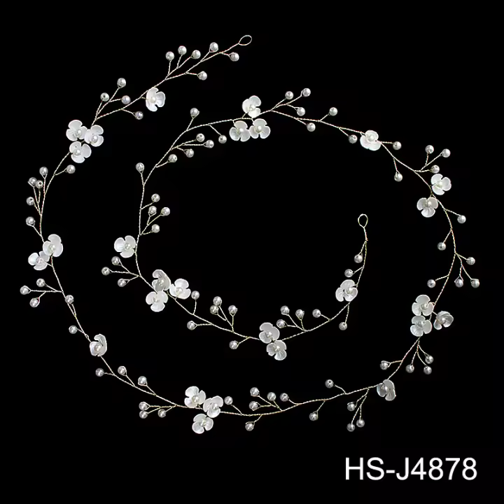 Adornos De Cabello De Boda Extra Largos Con Perlas Y Cristales Para Mujeres Y Niñas Accesorios De Cabello De Plata Para Occasiones Especiales - 1