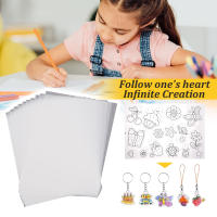 5Pcs Hojas De Plástico Para Contraer a Calor Fun Film Térmico Translúcido Blanco Para Arte DIY Tamaño 14.5x20cm - details 13