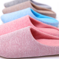 Zapatillas Japonesas Para El Hogar Invierno Calientes Para Hombres Y Mujeres Algodón Silenciosas Zapatos Adelantados Sólidos - details 4
