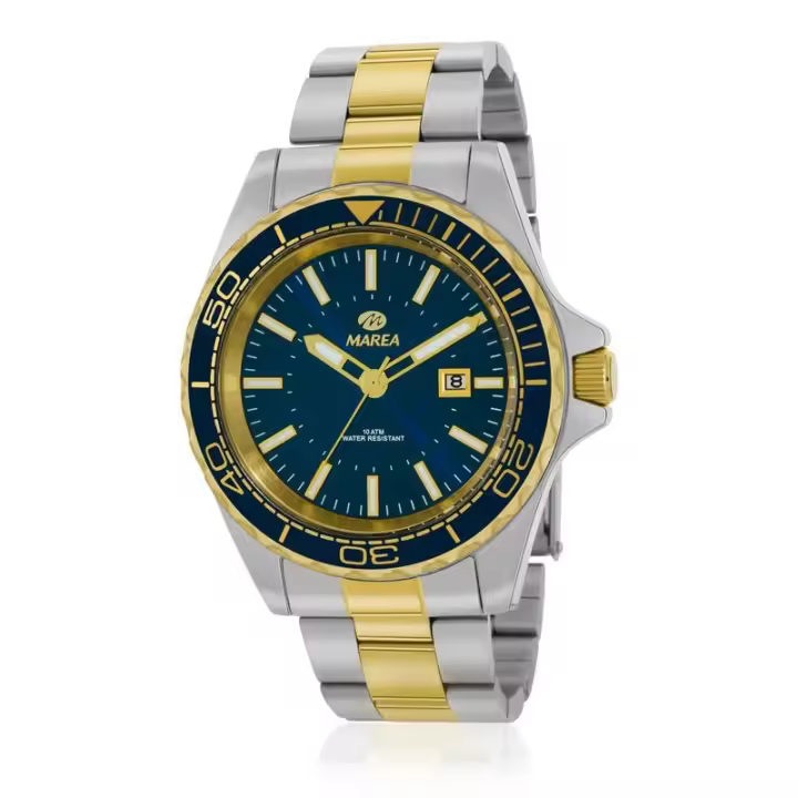 Reloj Marea Hombre B36181/5 Bicolor Plateado Dorado - 1