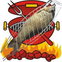 BRICOGAMO Parrilla Barbacoa Pescado Canasta Asado BBQ | Portátil y Plegable - details 8