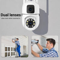 Cámara De Seguridad IP 8MP HD Wifi PTZ Dual Lens Dual Screen AI Auto Tracking Exterior CCTV Protección IP Con Visión Nocturna - details 2