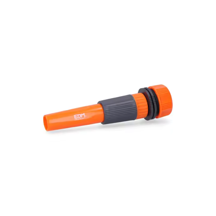 Edm Lanza de Riego Regulable con Abrazadera de 19mm 3/4' Color Gris/maranja - 1