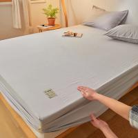 Sábana Ajustable De Algodón 100% En Color Sólido Antideslizante Duradera Para Cama Doble Reina Rey Tamaños 120/150/220cm - details 0