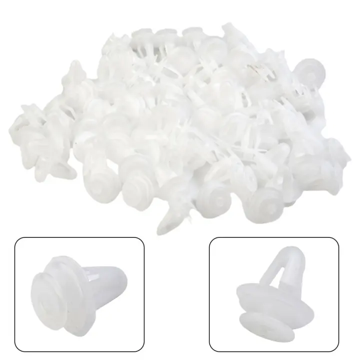 100pcs Clips De Parachoques Para Coche Universal 9mm Clavijas De Plástico Para Puerta Y Parachoques Fijación Automática - 1